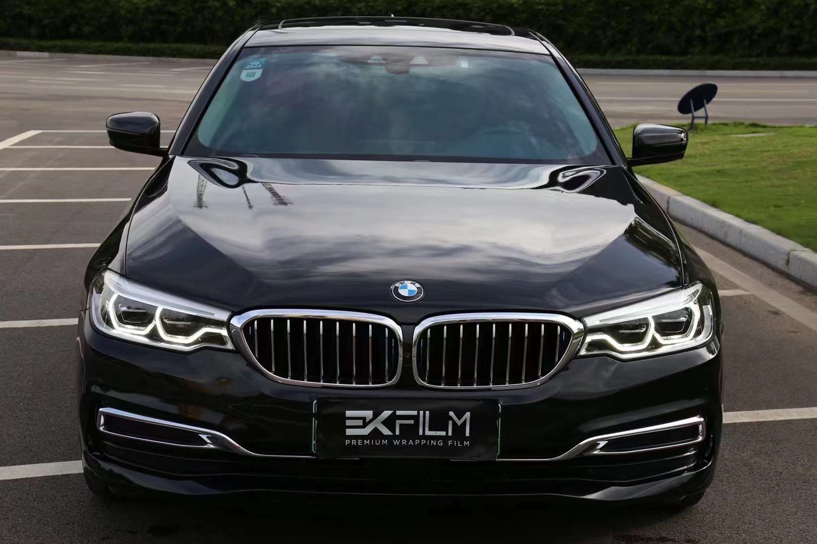 宝马5系全车贴膜ekfilm-ek改色膜pet钢琴黑_搜狐汽车_搜狐网