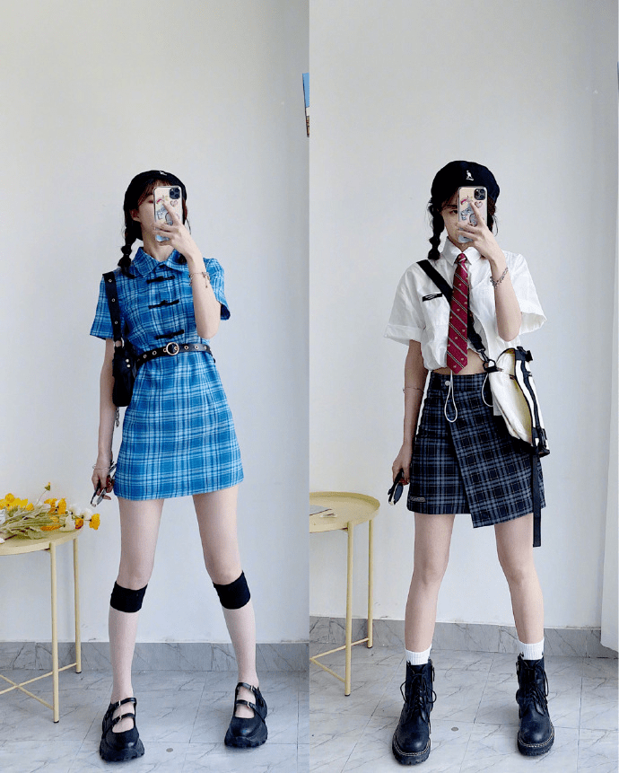 短袜 18套可盐可甜的秋季减龄穿搭，小个子女生也能穿出高级感，真美