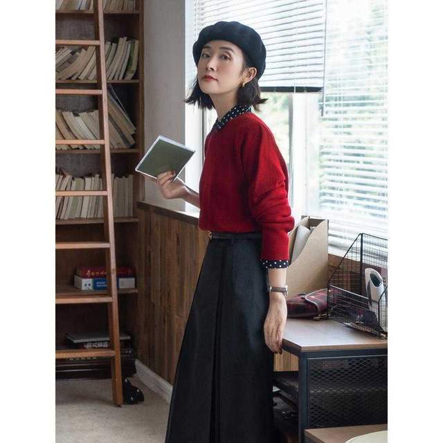 设计 秋季怎么少得了针织衫?搭配半身裙或阔腿裤,简约温柔还洋气