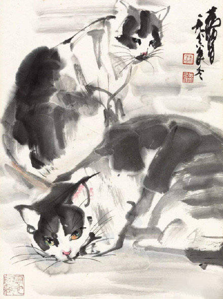 中国画艺术大师长安画派代表人物黄胄的猫