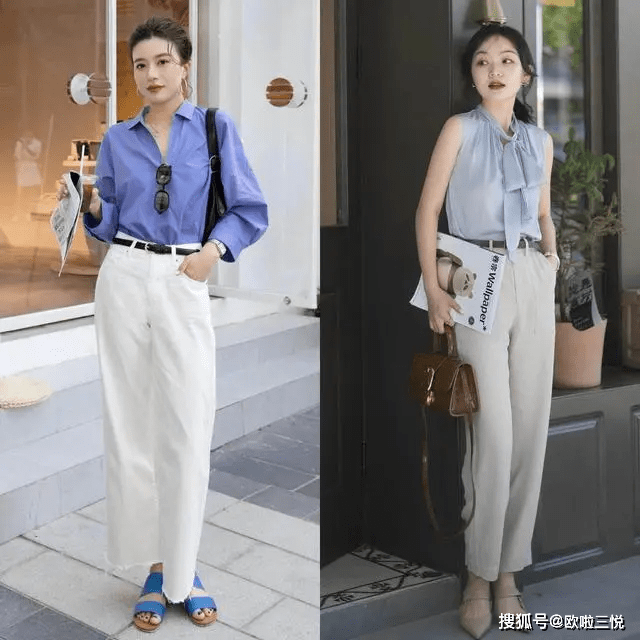首选 入秋后少穿黑白灰，多选择温柔的“浅色”