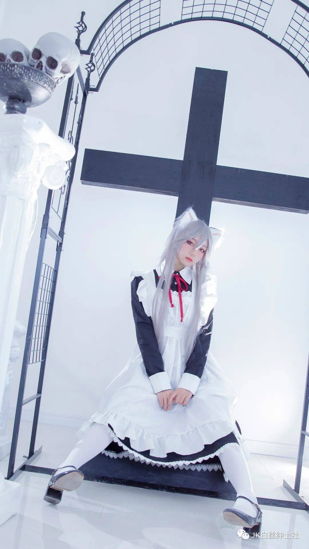 cos：菲奇子女仆装cos正片@电池