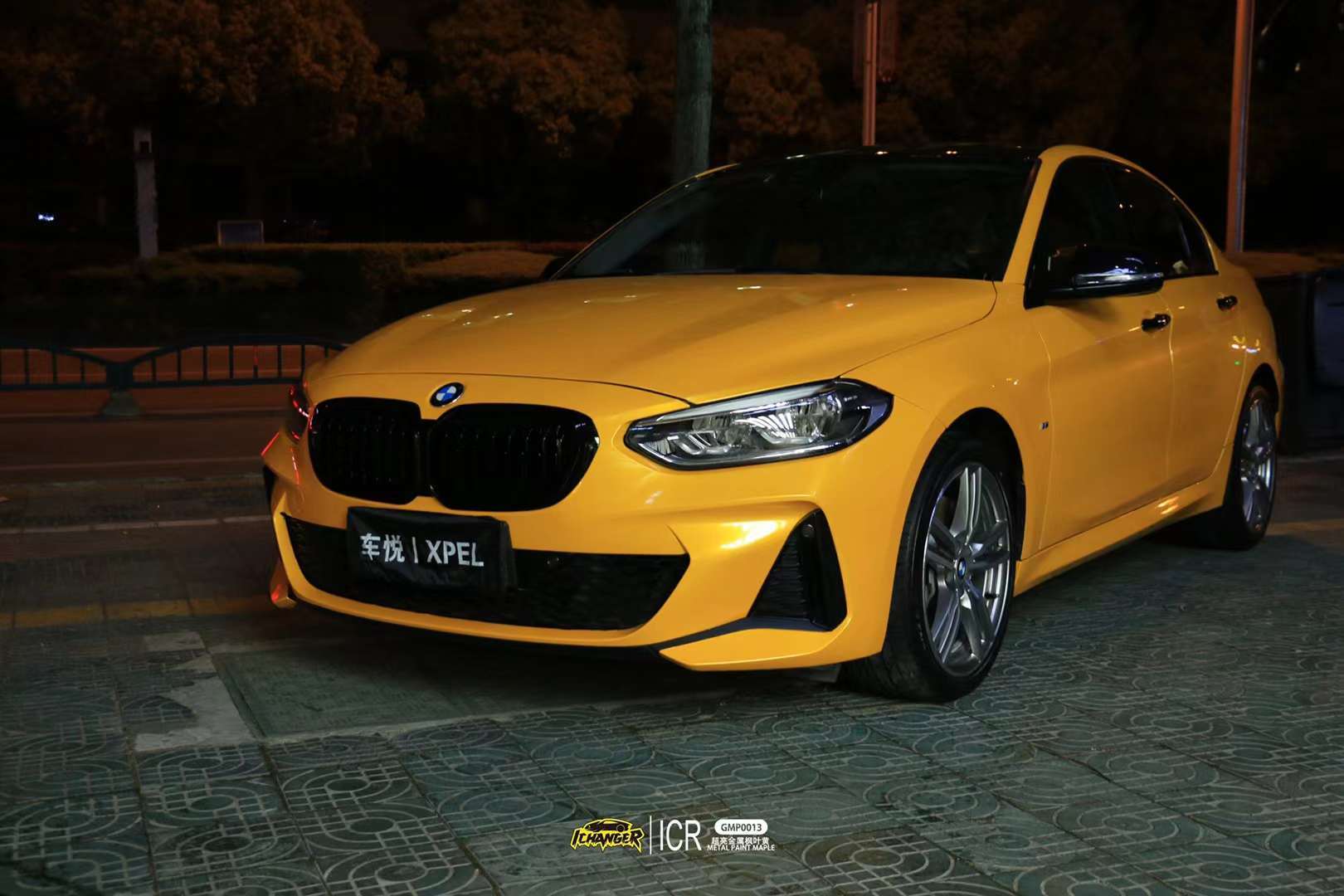 宝马 m系全车贴膜ichanger(icr)改变者改色膜金属枫叶黄