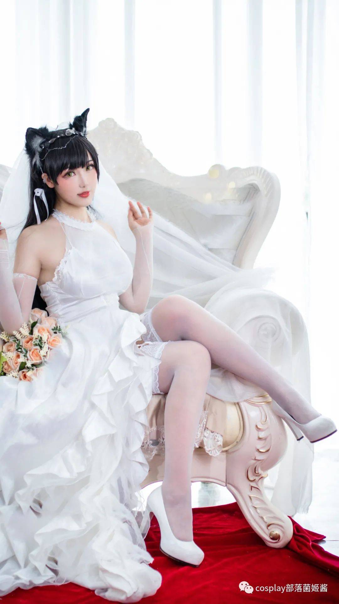 cos:碧蓝航线爱宕白花的誓言cos正片@刺青