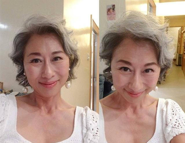 身材 60岁叶倩文活得真实，穿白色连衣裙配一头白发，不扮嫩优雅老去
