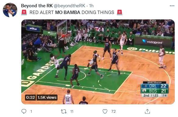 汗顏|轟13+10+4帽！班巴讓魔術(shù)雙星16中4汗顏，大帽空接彰顯臂展優(yōu)勢(shì)