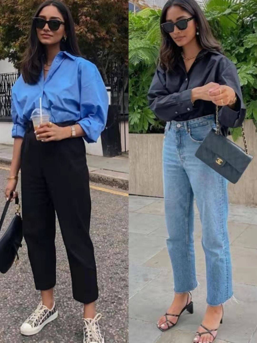 帆布鞋 时髦女人已经不穿打底裤了，“九分裤”更流行，高级不说还显腿长