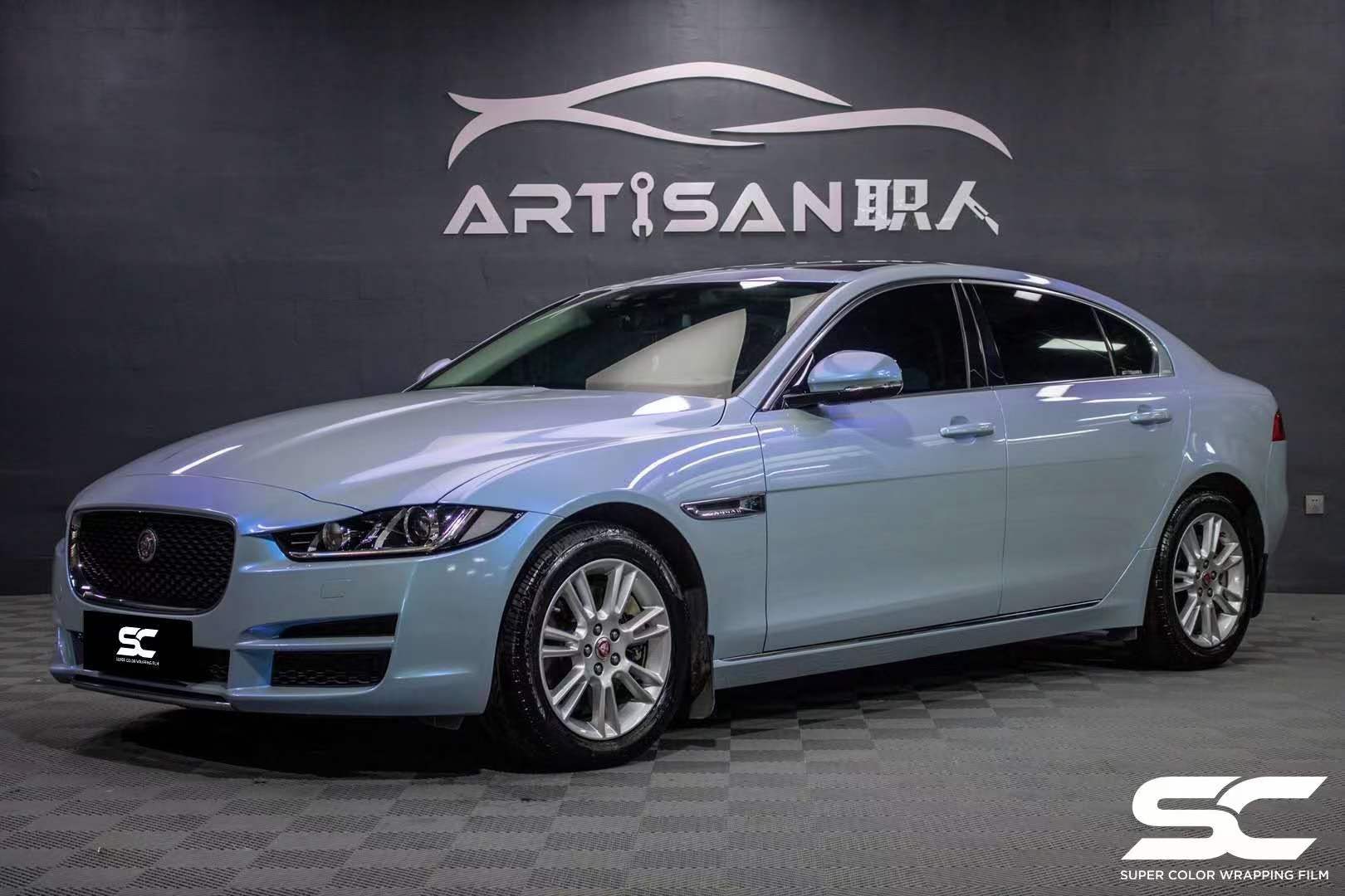 捷豹xel全车sc改色膜梦幻岩石灰