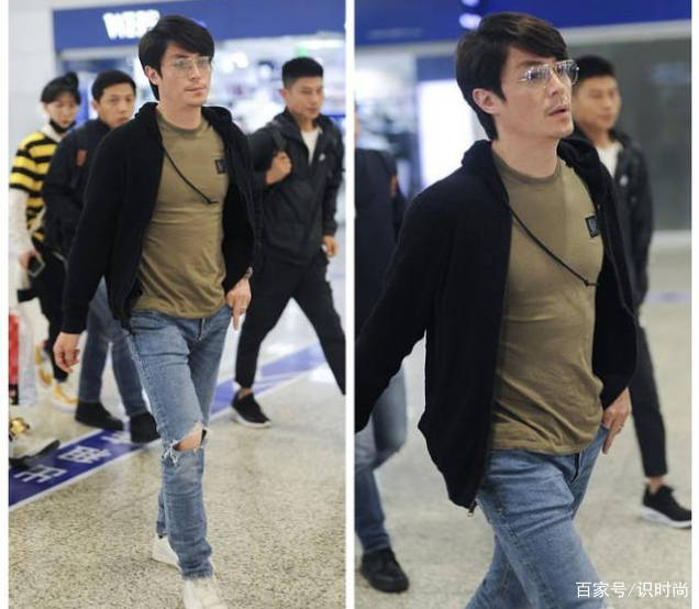 胡子 霍建华真不愧是神颜值，胡子拉渣都这么帅气，穿休闲装像20岁出头