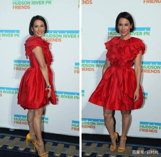 一身 刘玉玲现身国外活动，黝黑皮肤加上粗壮小腿，外国人的审美看不懂