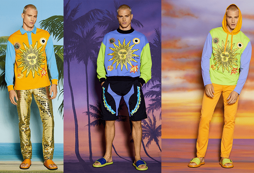 男装 Moschino 2022春季度假风男装系列，不如去海边冲浪呀