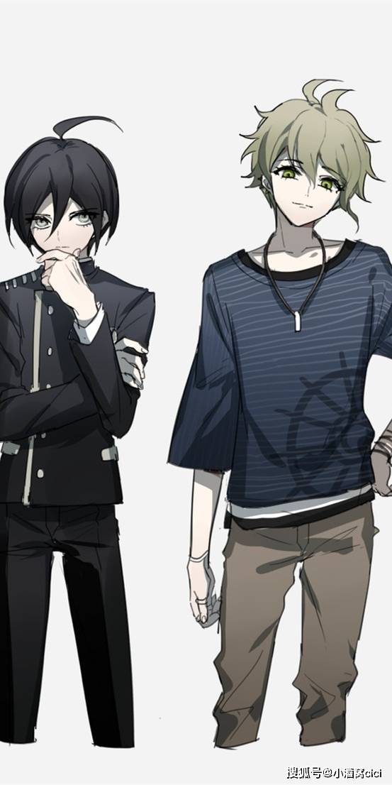 弹丸论破最原终一x天海兰太郎动漫全面屏壁纸