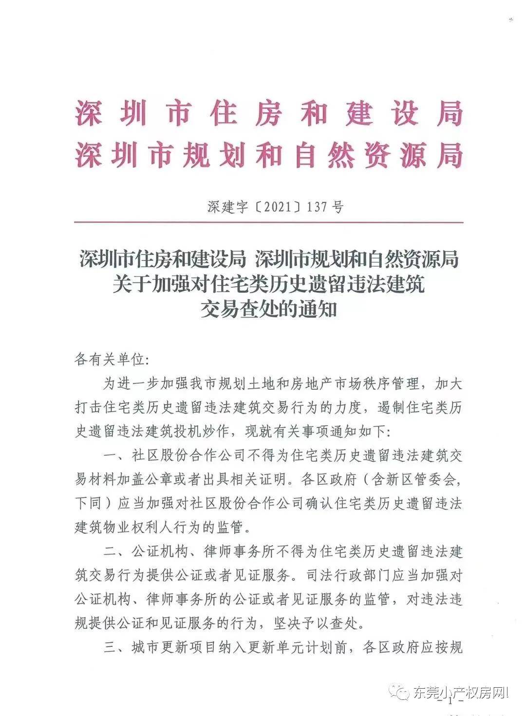 深圳小产权房最新政策2021_见证