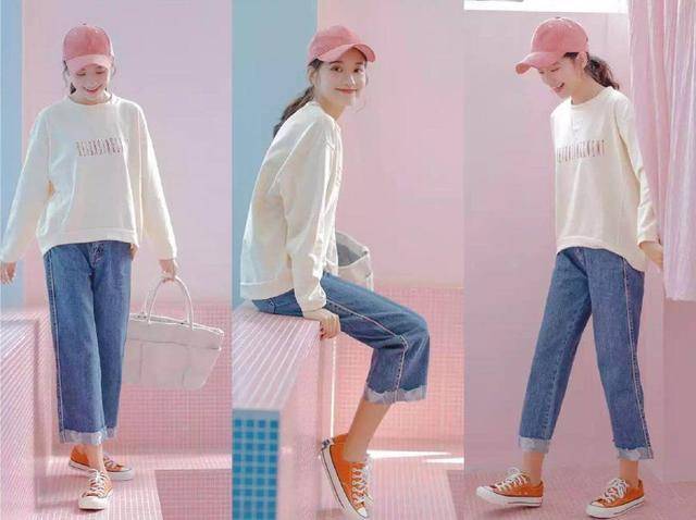 卫衣 30套秋季气质穿搭示范，卫衣搭配阔腿裤显瘦显高，轻松演绎女神范