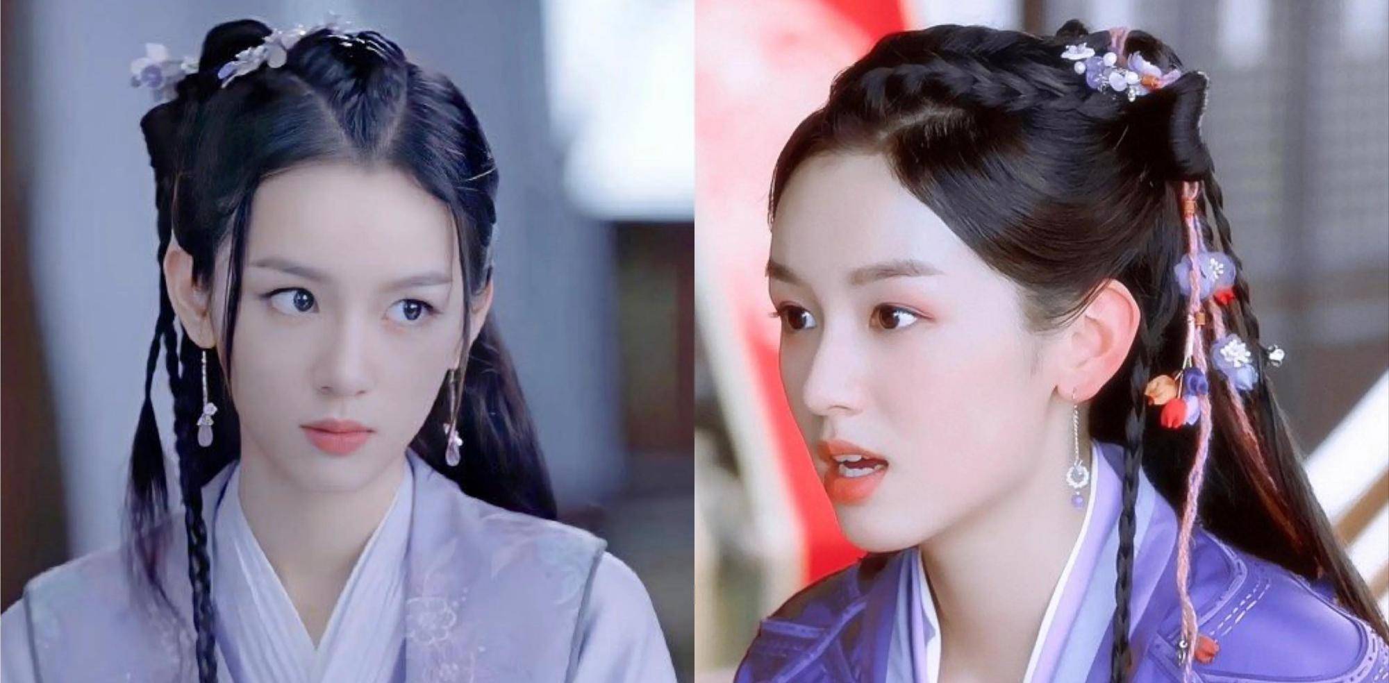 假发看够了雷同的双丫髻，明明编发、盘发和双马尾才是古装少女标配