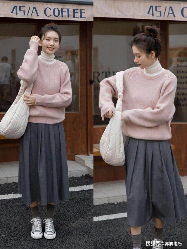 颜色 别低估了“半裙”的美!降温以后多备几条,好看又好穿