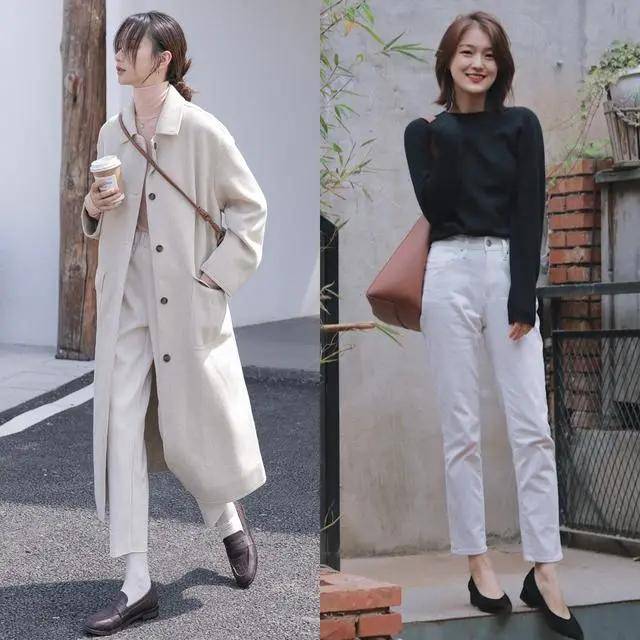 长度 小个子“不穿高跟鞋,也能显高”的技巧,藏在“上衣+九分裤”中