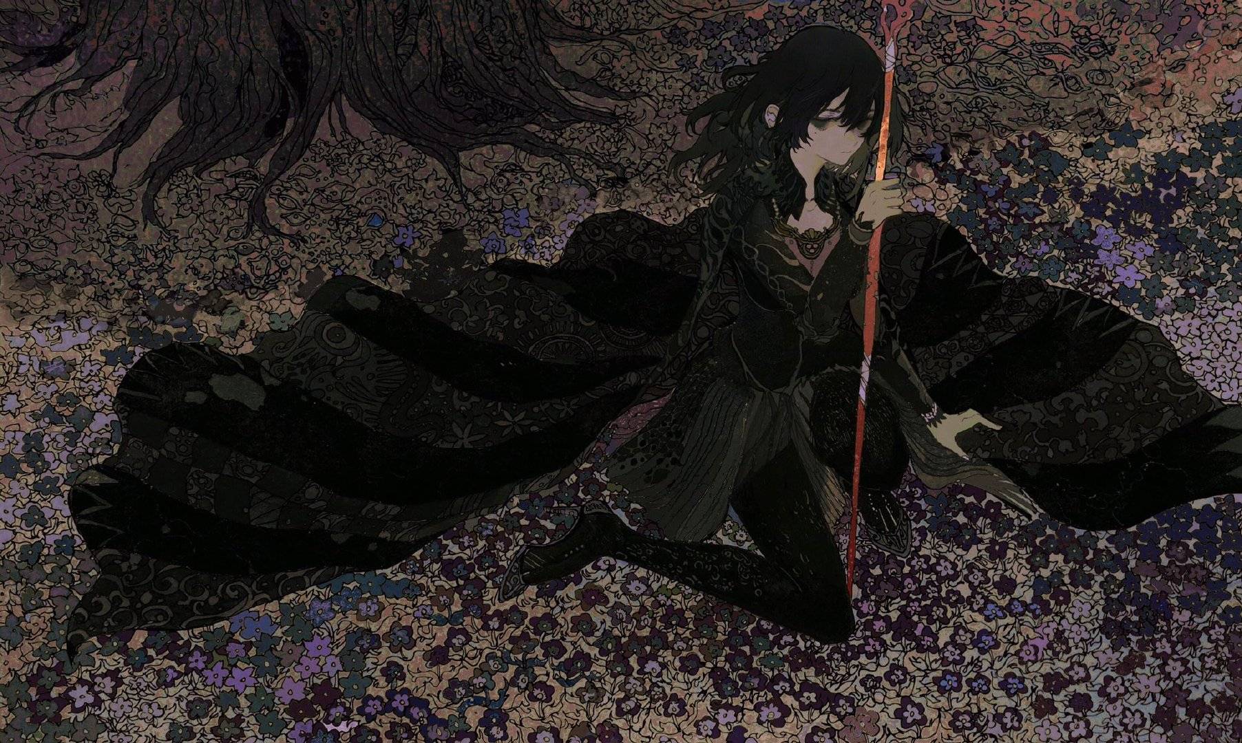 幻想 平涂风格的幻想系人物插画,每一幅作品都似乎在讲故事