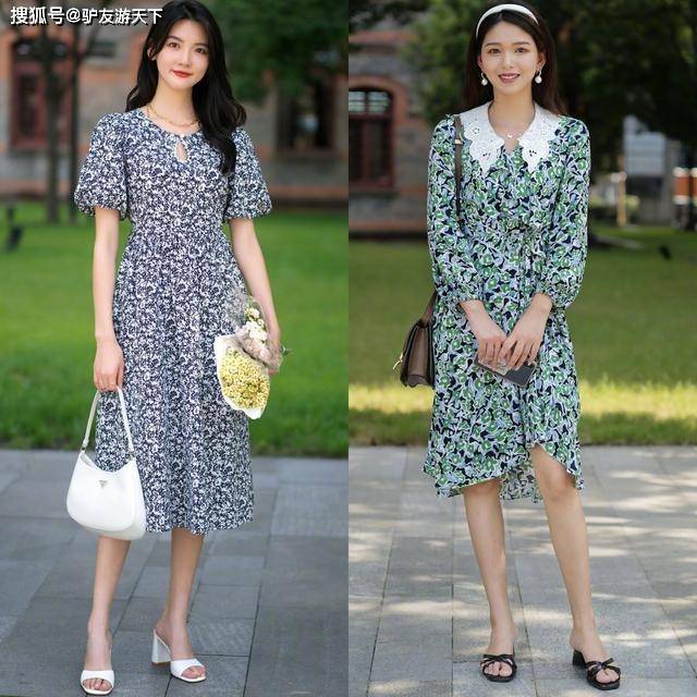 美得 人手一条的“碎花裙”,搭配这7种鞋子,让你的夏天美得与众不同