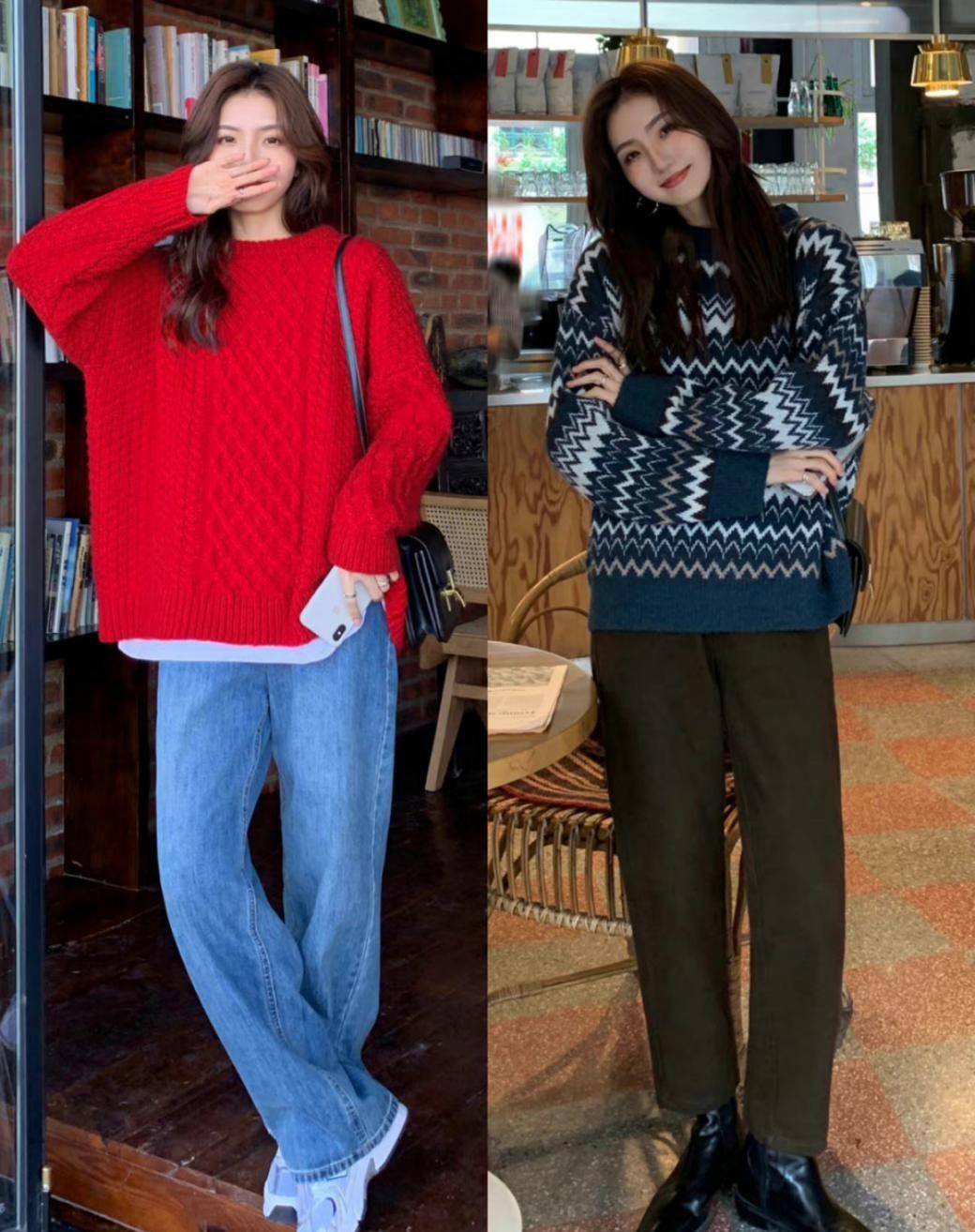 黑色 秋冬毛衣穿搭少不了，掌握搭配小技巧，时尚保暖不显老