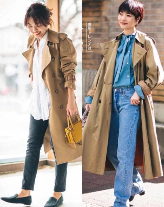 身材 今年的风衣时髦精们宁愿配裤子，也不跟风搭裙子！这里告诉你答案