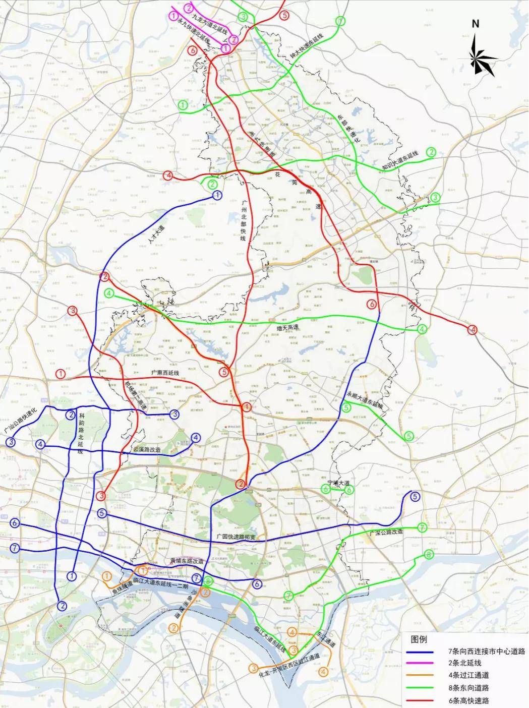 黄埔区,广州开发区各片区间道路建设规划图开创大道快速化改造建设