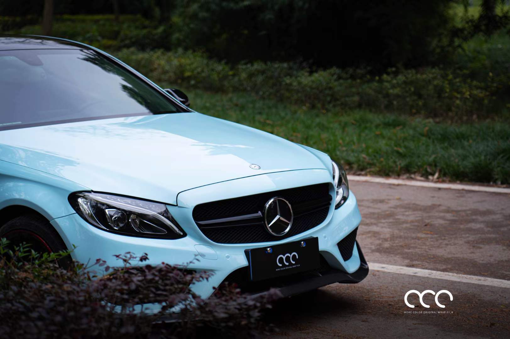 奔驰汽车漫彩pet冰川蓝典藏版