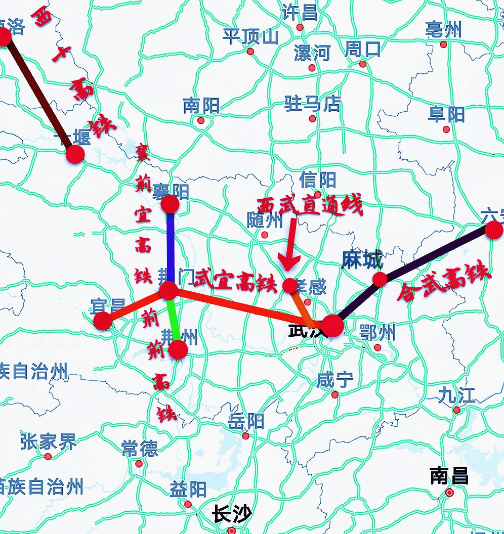 沪渝蓉高铁湖北段详细路线图出炉，快看看沿线经过你家吗？ 荆门