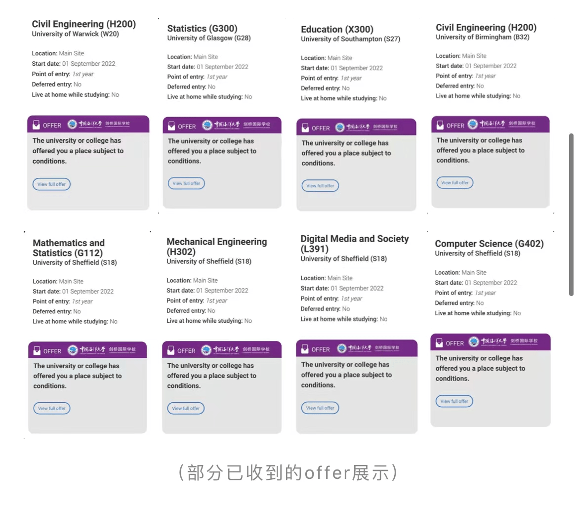 教育部|2022年英国大学发放本科offer， 山东海大剑桥国际学校拔得头筹