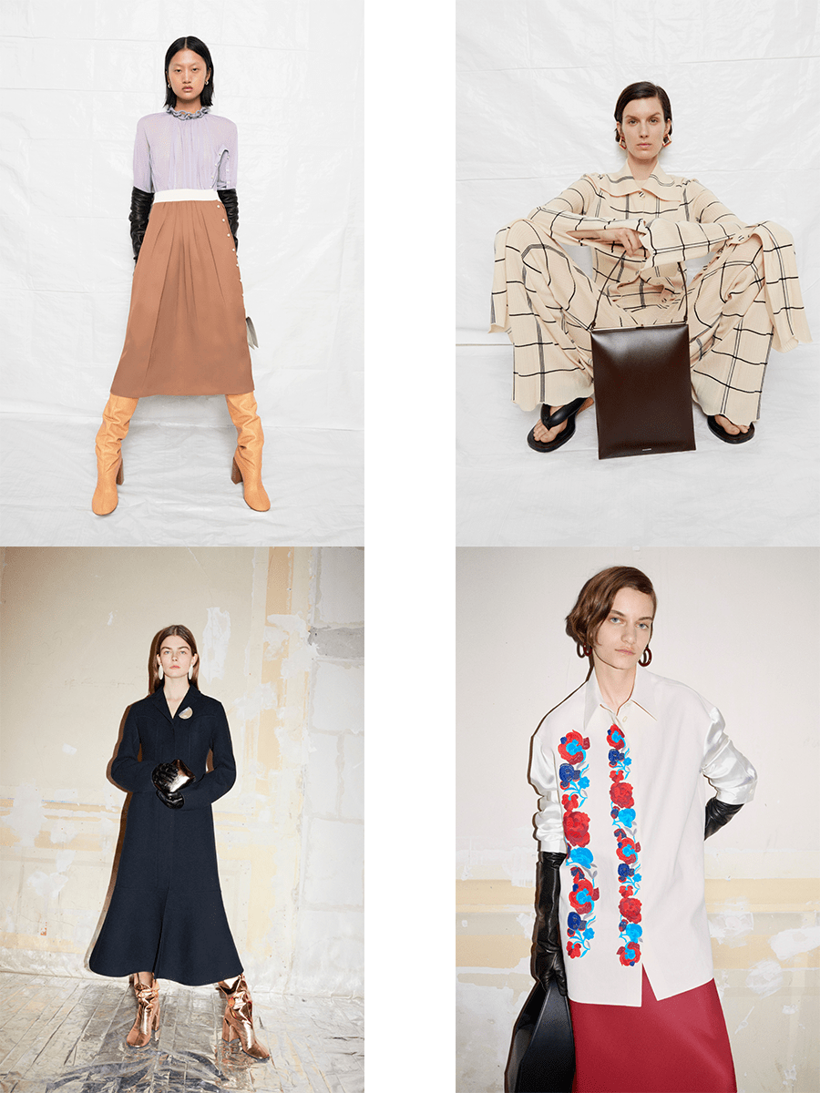 颜色 Jil Sander 2021秋冬，不安的元素更为有趣，拥抱戏剧性时尚