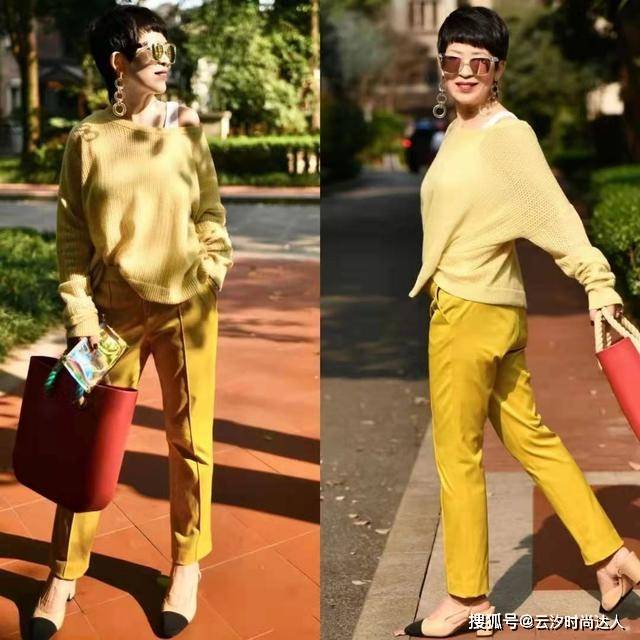 身材 年龄不是限制，60岁比年轻人更敢穿，“亮丽色”穿出时髦范