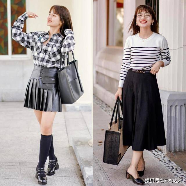 套路 她的身高只有155，却不按套路出牌，长裙、长裤都敢穿，值得借鉴