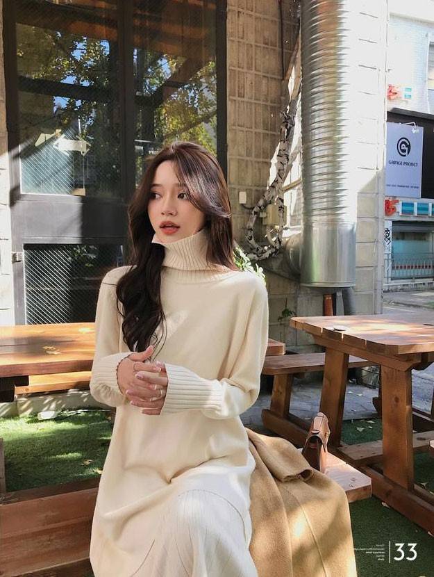 经典 如画中人般唯美,冬季针织连衣裙,有着优雅温柔的风情