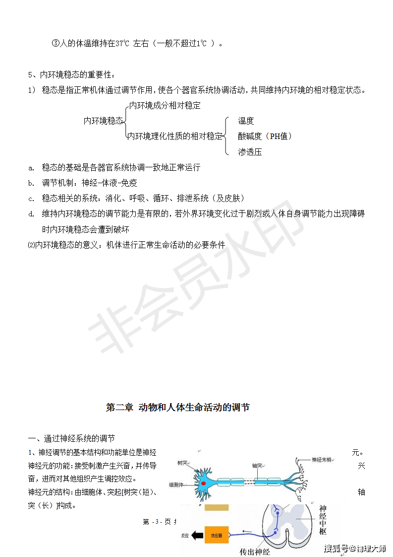 高中生物:必修三超全知識點歸納總結!高三,高二必看!_app