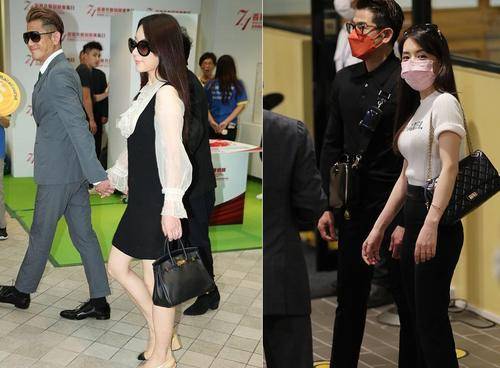 郭富城 郭富城一家四口拍合照，小22岁妻子抢镜，穿玫粉色上衣好显白