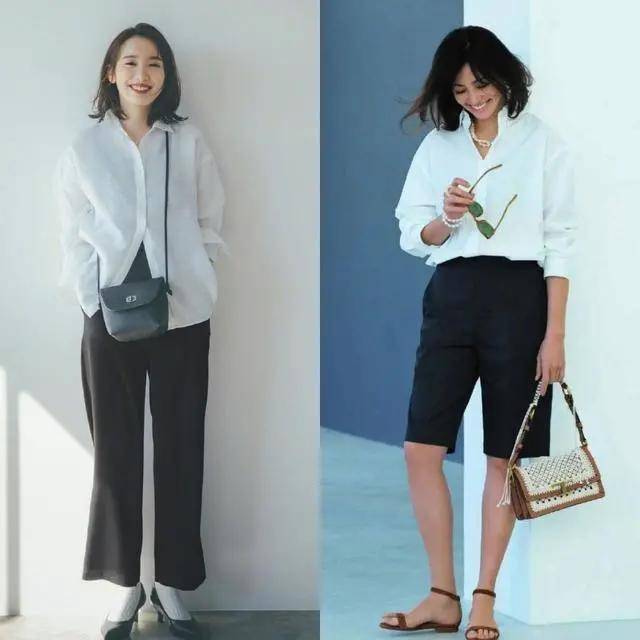 黑色 黑色+白色”打造极简风穿衣，知性高级