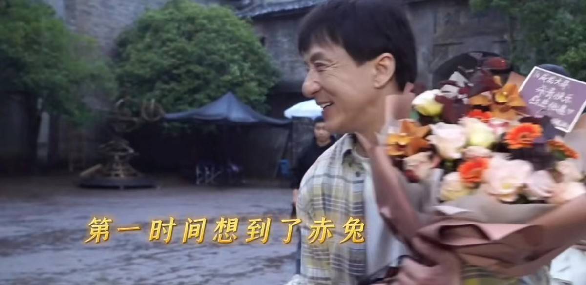 电影|成龙新片一匹马火了！电影杀青大家给它喂蛋糕，大哥还给它擦眼泪