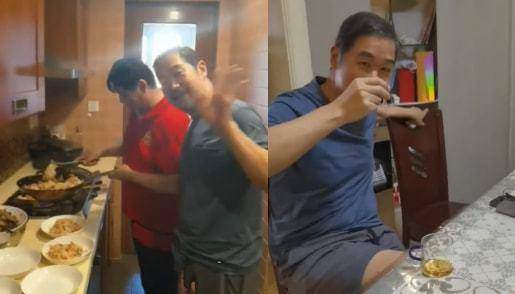 饭局|66岁张国立现身高档饭局！面色通红疑似醉酒，头顶一块泛白太突出