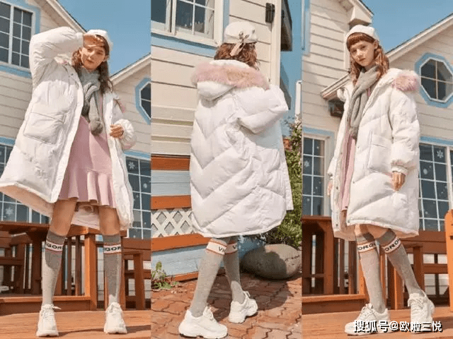 黑色 冬天羽绒服+围巾 ，时髦保暖又显瘦！