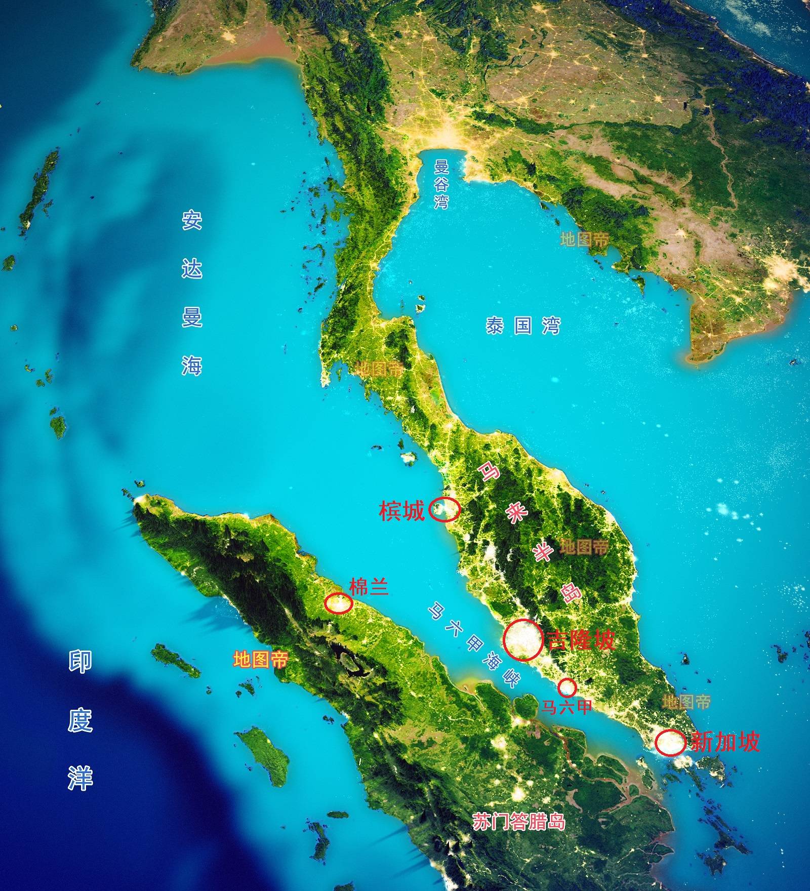 槟城地理位置图片
