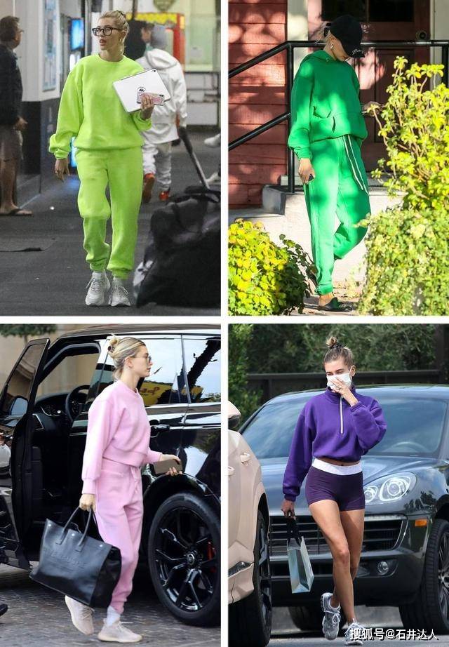 运动服 海莉亲自示范，如何利用3个简单技巧，把运动服穿出街头时尚感