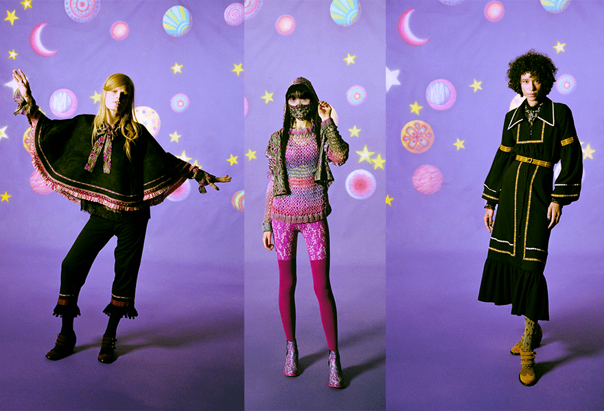 对比 Anna Sui 2021秋冬，甜美的时尚，有了更新的宽度