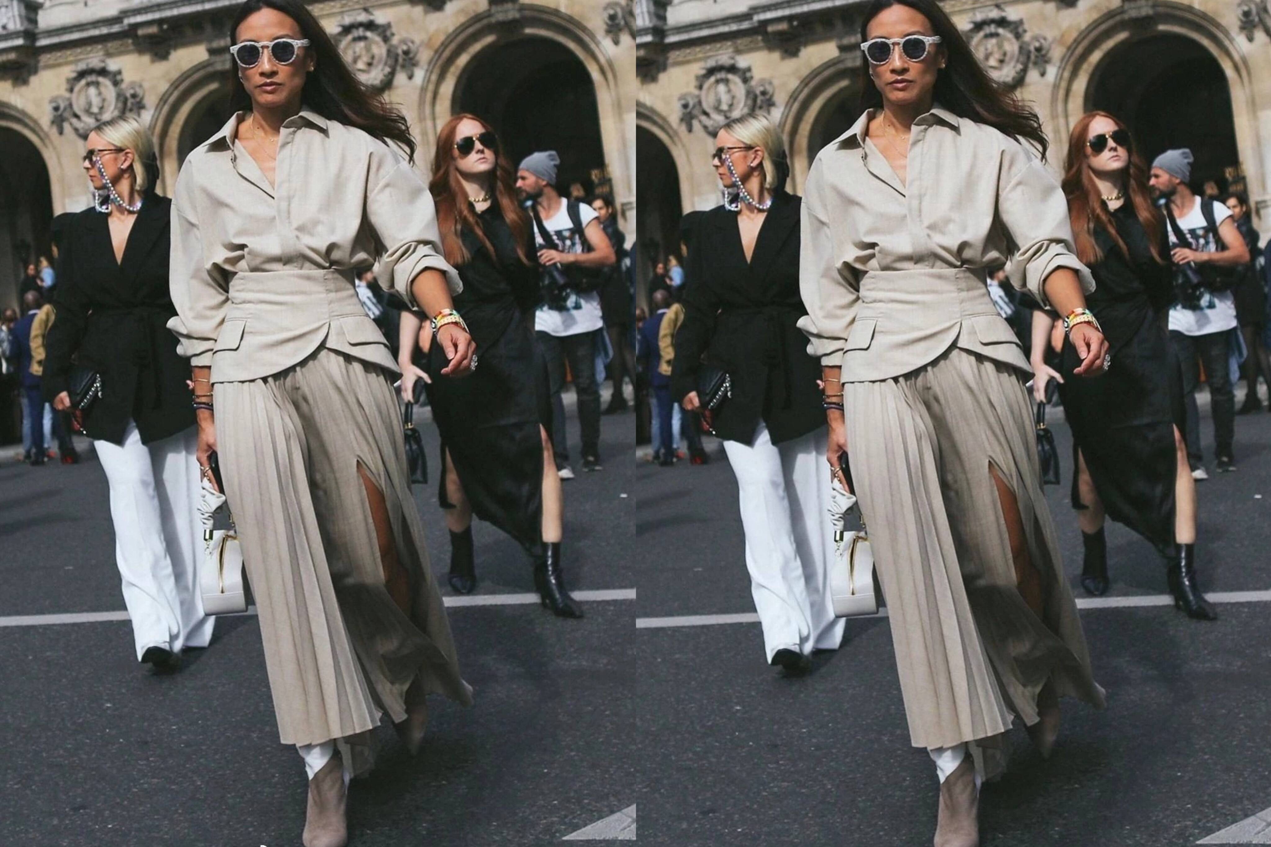 短裙 这个冬天穿什么？百褶裙搭配靴子，今年的潮流穿搭