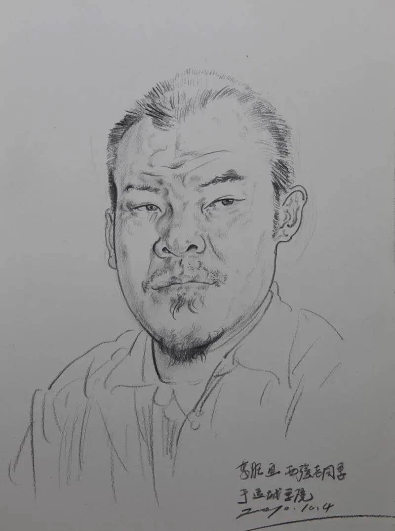 素描 忻东旺|线性素描头像