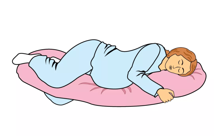 孕中期睡觉姿势图片