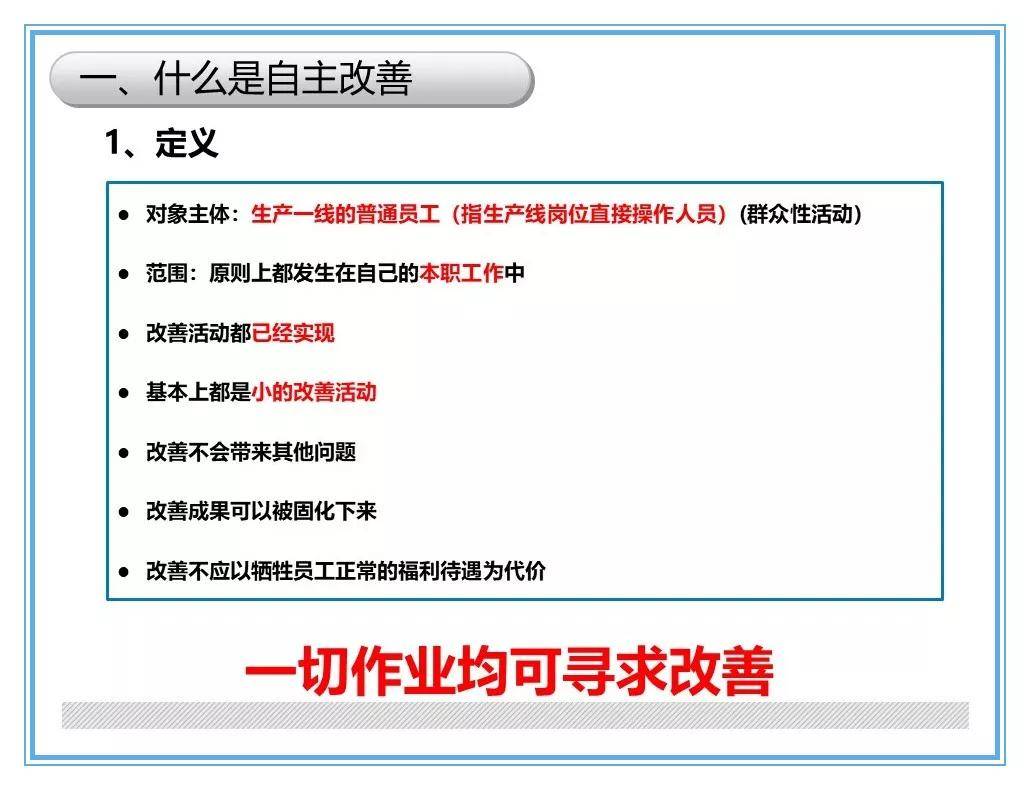案例| 一线员工自主改善