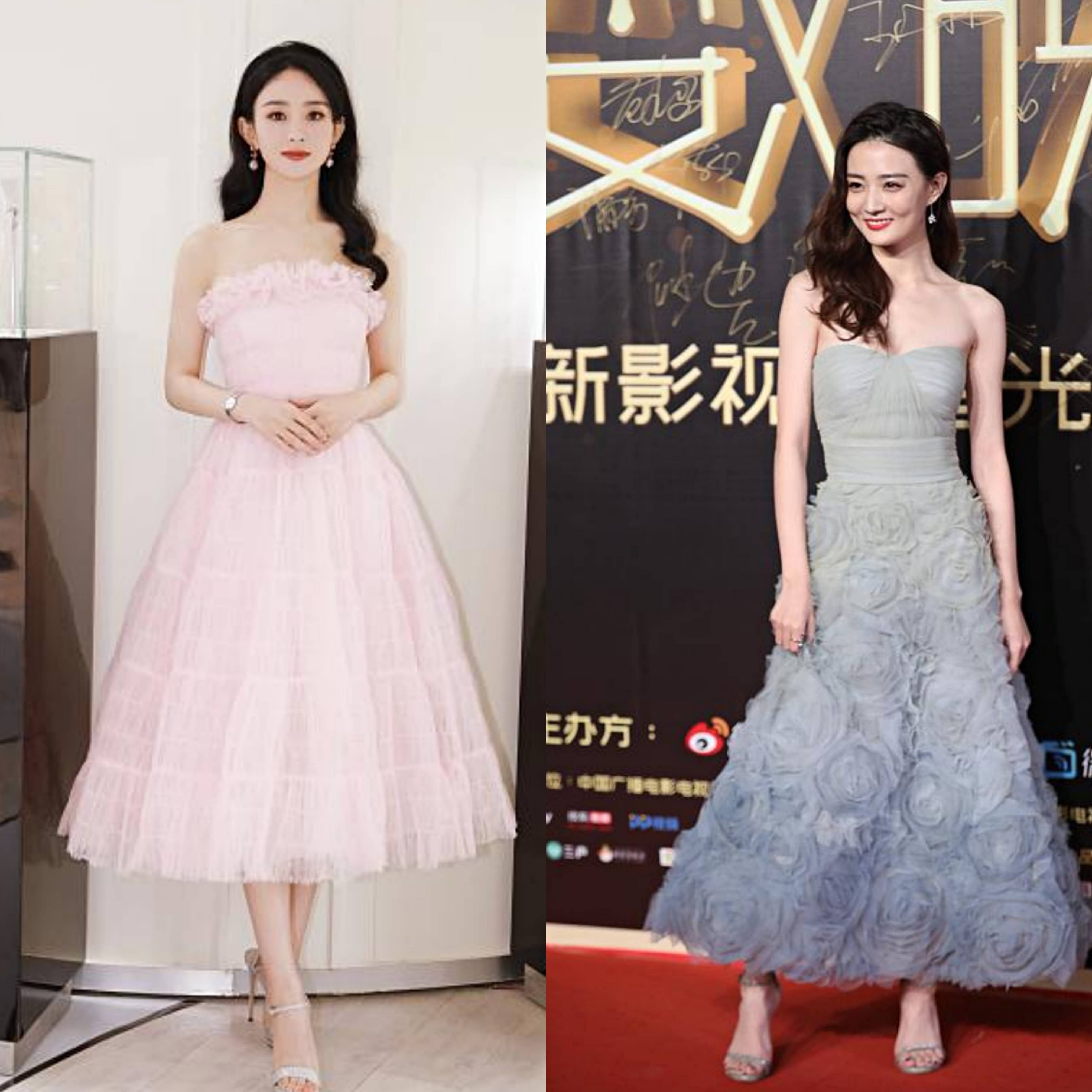 小贝 邓文迪高调赴宴，穿纱裙同框小贝显壮硕，浓妆艳抹眼神霸气抢风头
