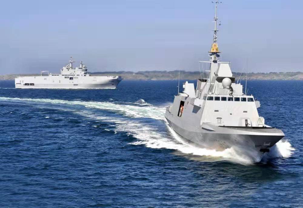 Fremm DA-class guided missile frigate of the French Navy 