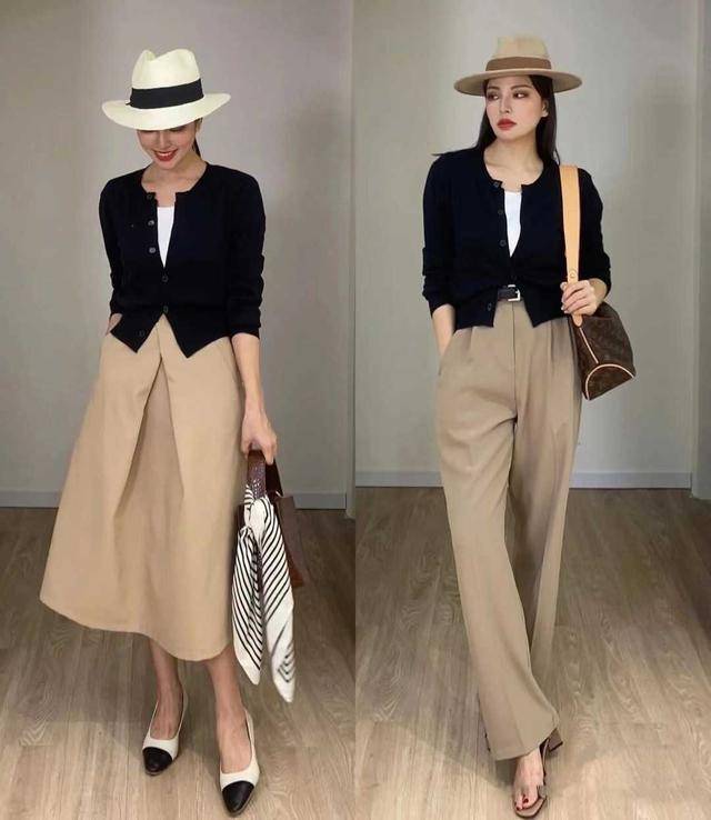 百褶 这才是“一衣多穿”的示范，针织开衫穿出16套造型，实用又时髦