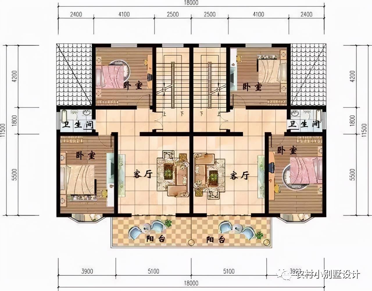 10款兄弟双拼别墅图纸第1套28万第4套60万好想都建回家